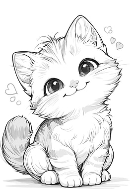 Cute Kitten with Big Eyes