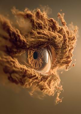 Eye Emerging from Smoke