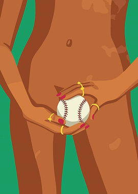 Hands holding a baseball