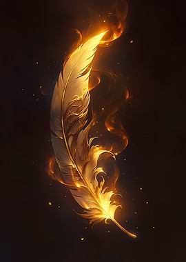 Fiery Golden Feather