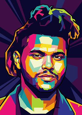 The Weeknd WPAP Portrait