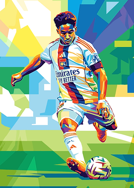 Football Player in Pop Art Style