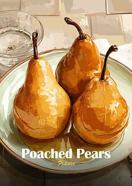 Poached Pears with Syrup