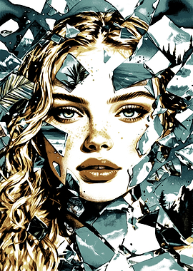 Shattered Portrait of a Woman