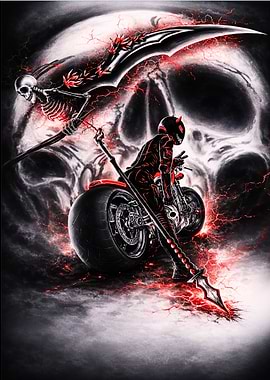 Grim Reaper on Motorcycle