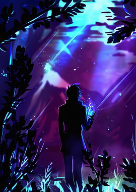 Mystical Night Forest Encounter