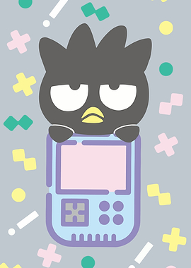 Badtz-Maru with a Game Console