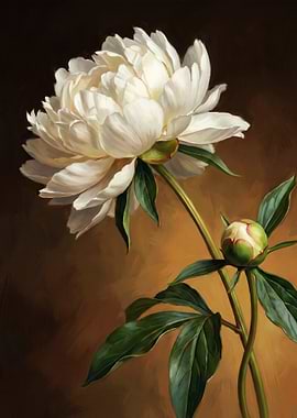 White Peony and Bud