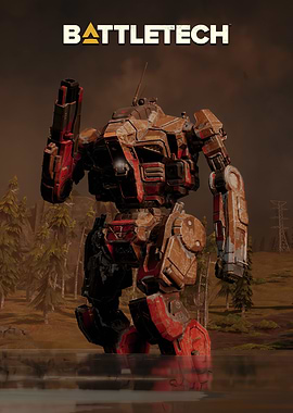 BattleTech Mech in a Forest Setting