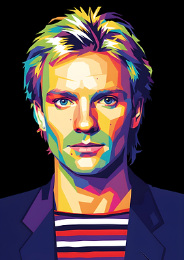 Pop Art Portrait of Sting
