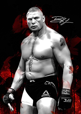 Brock Lesnar UFC Fighter Portrait