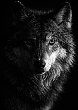 Intense Wolf Fine Art Portrait