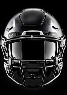 Black Football Helmet with Visor