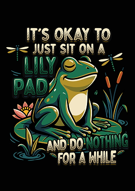 Frog Sitting on Lily Pad Mental Health