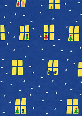 Cozy Winter Windows with Christmas Decorations