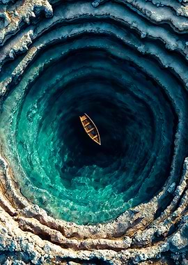 Deep Blue Grotto Boat Aerial