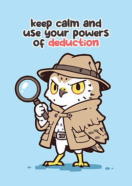 Detective Owl with Magnifying Glass