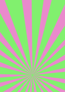 Pink and Green Sunburst Pattern