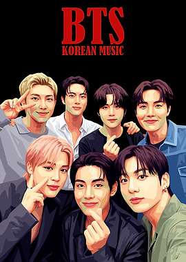 BTS Korean Music Group Portrait