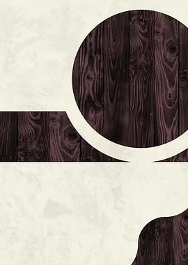 Dark Wood Grain with Cream Overlay