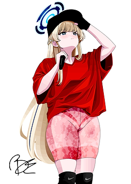 Billie Eilish Anime Girl with Microphone