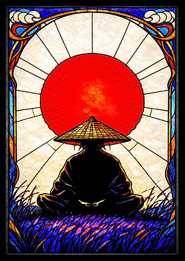Samurai Meditating Under the Sun