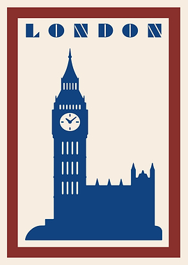 London Big Ben Travel Poster