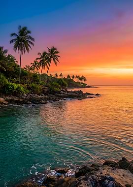 Tropical Paradise Sunset