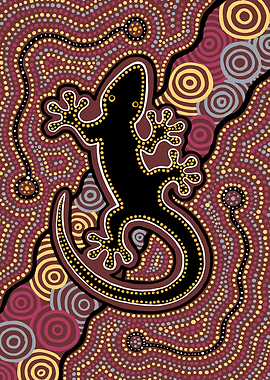 Australian Aboriginal Lizard Art