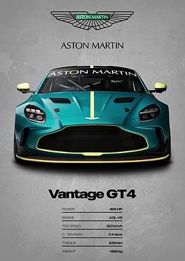 Aston Martin Vantage GT4 Race Car