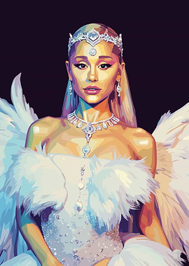 Ariana Grande Pop Art Portrait