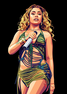 Latto singing with microphone