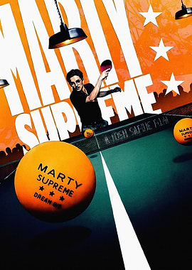 Marty Supreme Ping Pong Poster