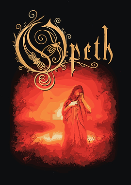 Opeth band logo with a weeping figure