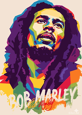 Bob Marley Pop Art Portrait