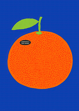 Orange with Ingredients Label