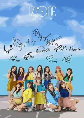 IZ*ONE Group Photo with Signatures