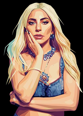 Lady Gaga Pop Art Portrait