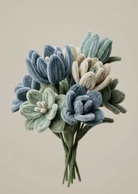 Luxury Pipe Cleaner Flower Art – Modern Aesthetic Floral Design | Premium Minimal Wall Art