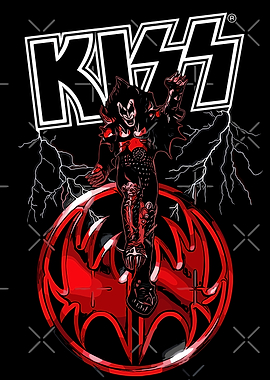 KISS Band Demon with Bat Logo