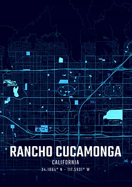 Rancho Cucamonga Midnight City Map
