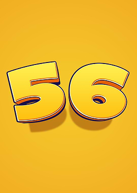 Number 56 in 3D Style
