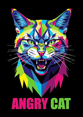 Angry Cat Pop Art