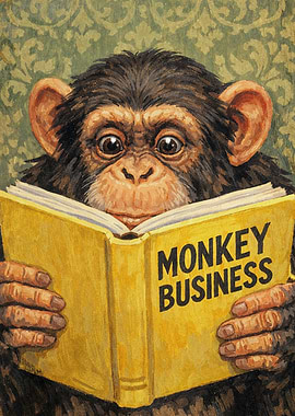 Monkey Business Reading Poster
