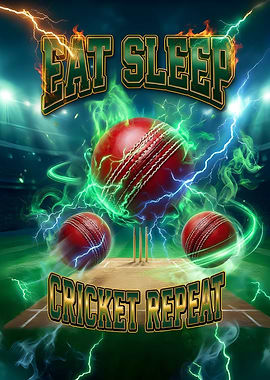 Eat Sleep Cricket Repeat