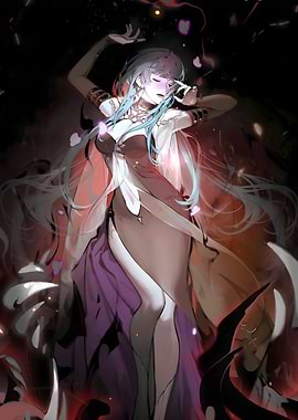 Enchanting Dancer in Flowing Garments