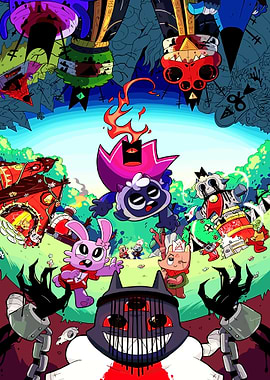 Cult of the Lamb characters in a forest