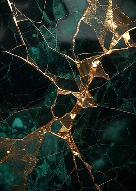 Marble with Gold Veins