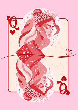 Queen of Hearts Card Art