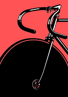 Minimalist Bicycle Front Wheel and Handlebars